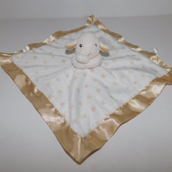 Cloud B Peakaboo lovie Cream Gold Tan Lamb Sheep  Security Blanket Baby Lovey - Picture 1 of 8